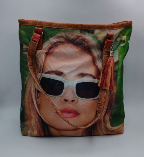 Upcycle Chic Unique Bag with Beautiful Picture and Revisable Option ( 00077 )